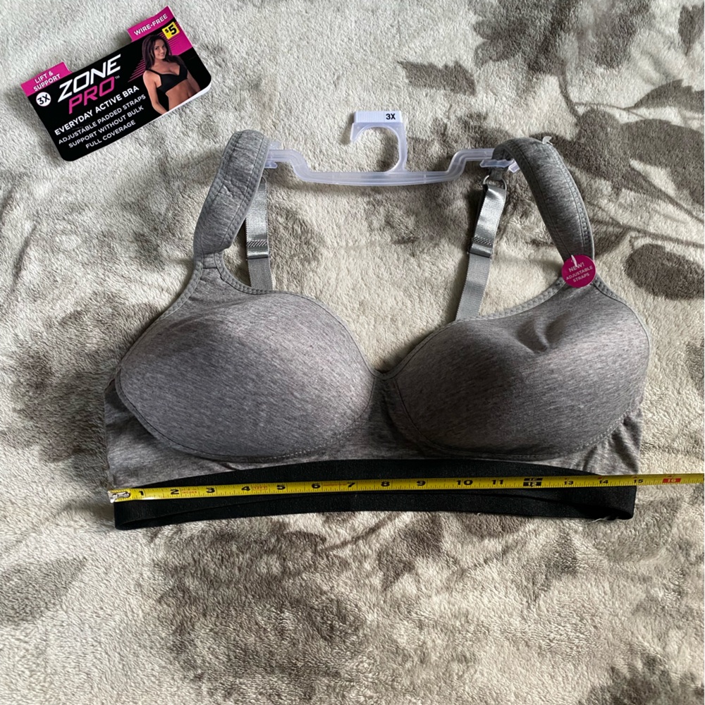 Zone Pro Heather Gray Sports Bra3x